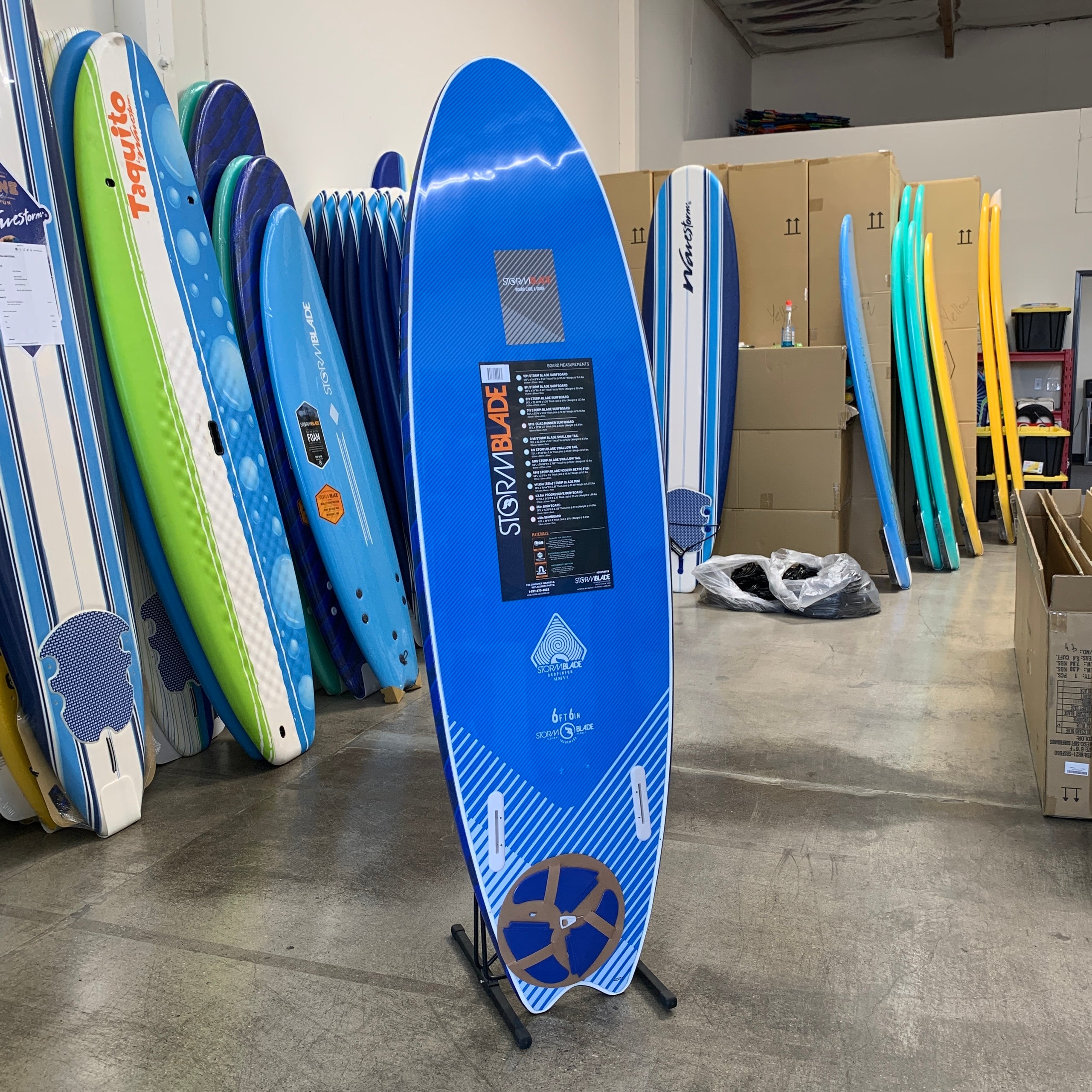 6ft 6in Stormblade Swallow Tail Surfboard (Blizzard Navy) | Mud